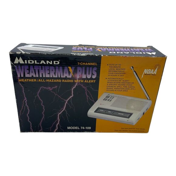 Vintage MIDLAND 7 Channel Weathermax Plus WEATHER RADIO Model #74-109 - Picture 1 of 3